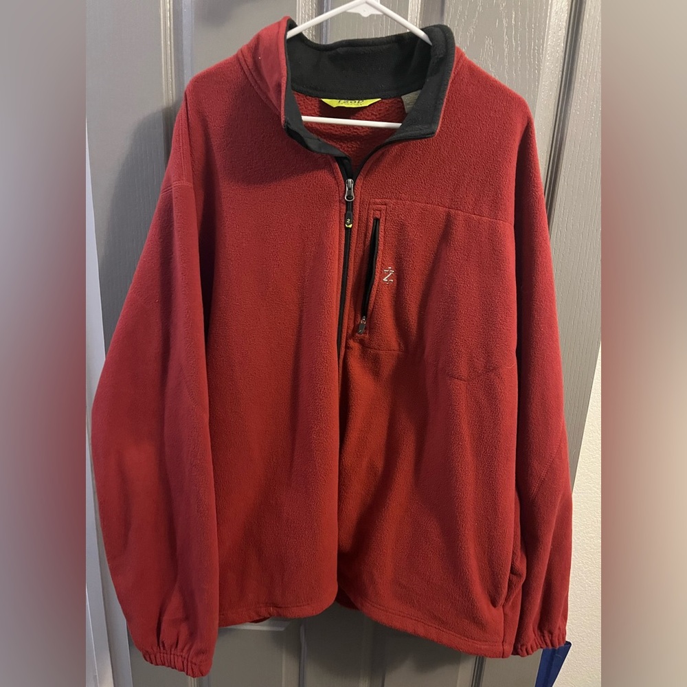 Izod Red Quarter-Zip Fleece Pullover